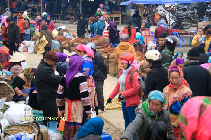 The colorful weekend market of Bac Ha in Lao Cai Province