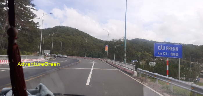 The scenic road at the Prenn Pass in Da Lat Vietnam