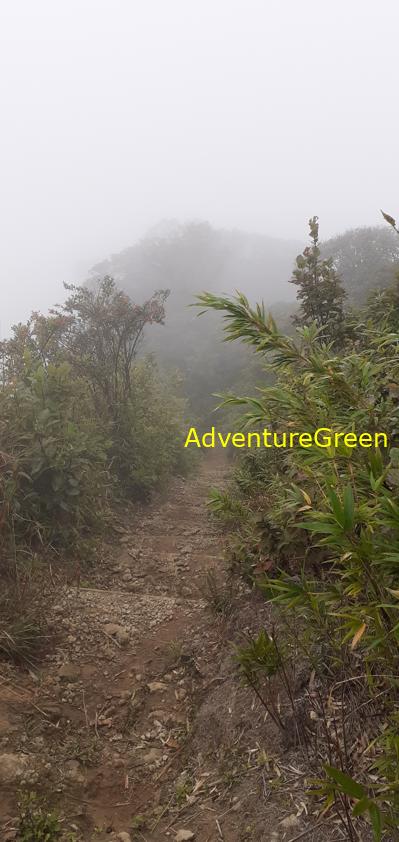 Trekking and hiking adventure to the summit of Mount Lang Biang, outside of Da Lat, Vietnam