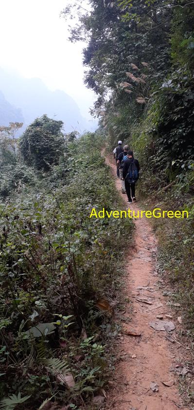 Trekking hiking tour at the Pu Luong Nature Reserve in Vietnam