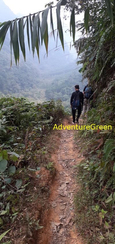 Trekking hiking tour at the Pu Luong Nature Reserve in Vietnam