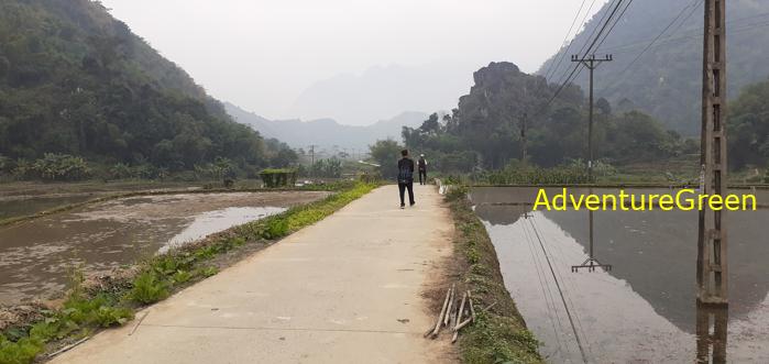 Trekking hiking tour at the Pu Luong Nature Reserve in Vietnam