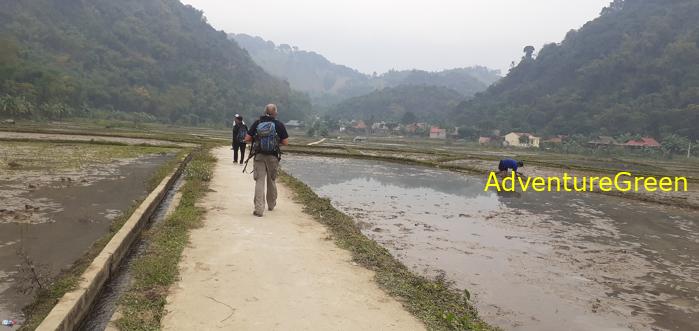 Trekking hiking tour at the Pu Luong Nature Reserve in Vietnam