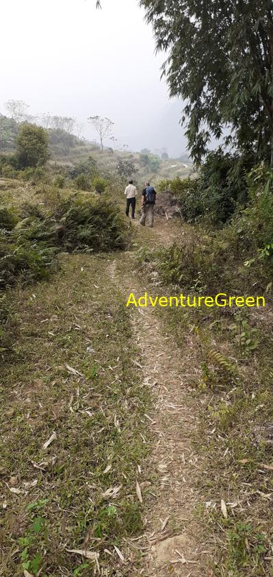 Trekking through the forest of the Pu Luong Nature Reserve