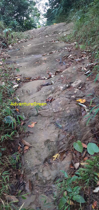 A rocky path near the base of Mount Pu Luong